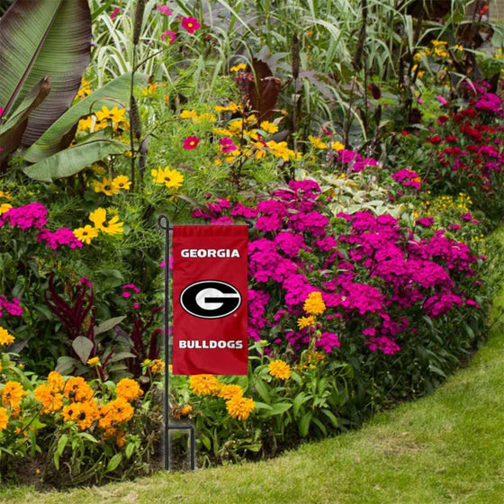 College Flags & Banners Co. Georgia Bulldogs Mini Garden and Flower Pot Flag Topper