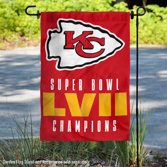 WinCraft Kansas City Chiefs Super Bowl LVII Champions Double Sided Garden Banner Flag