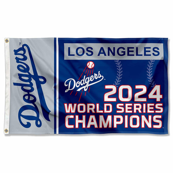 WinCraft Los Angeles Dodgers World Champions 2024 3x5 Foot Grommet Banner Flag