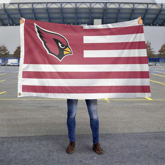 WinCraft Arizona Cardinals Nation Americana Flag Outdoor Indoor 3x5 Foot Banner