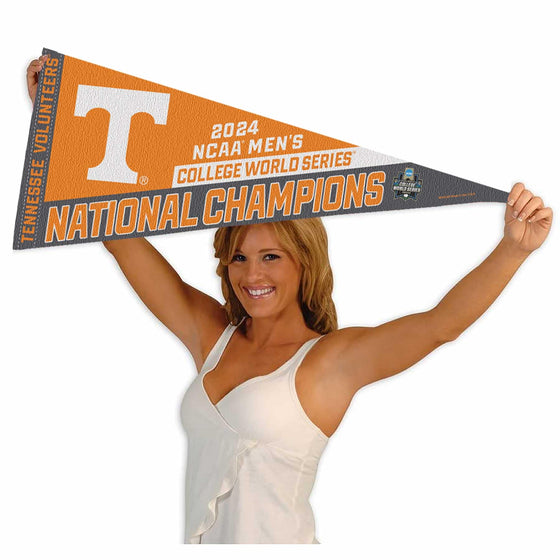 WinCraft Tennessee Volunteers Pennant CWS 2024 College Baseball Series National Champions Banner