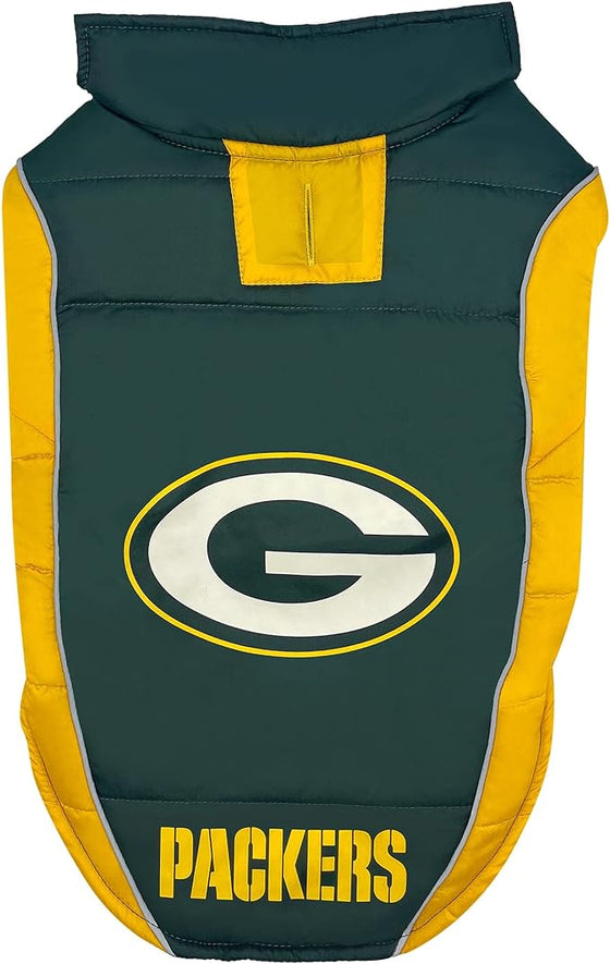 Green Bay Packers Puffer Vest Pets First