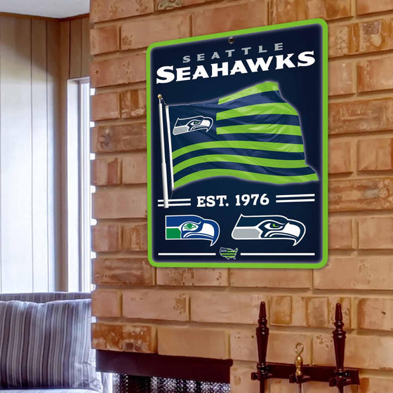 WinCraft Seattle Seahawks Americana Banner Flag Sign