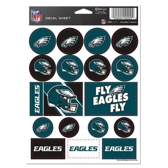 Philadelphia Eagles Decal Sheet 5x7 Vinyl