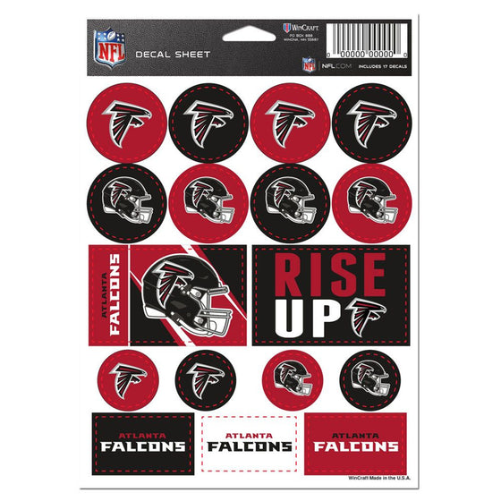 Atlanta Falcons Decal Sheet 5x7 Vinyl