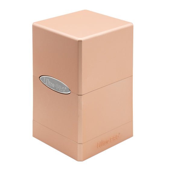 Satin Tower Deck Box - Metallic Rose Gold