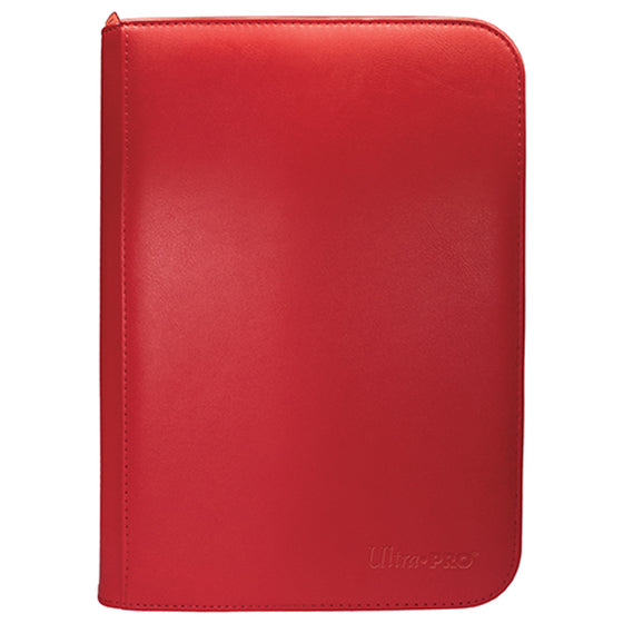 Vivid 4 Pocket Zippered PRO-Binder Red