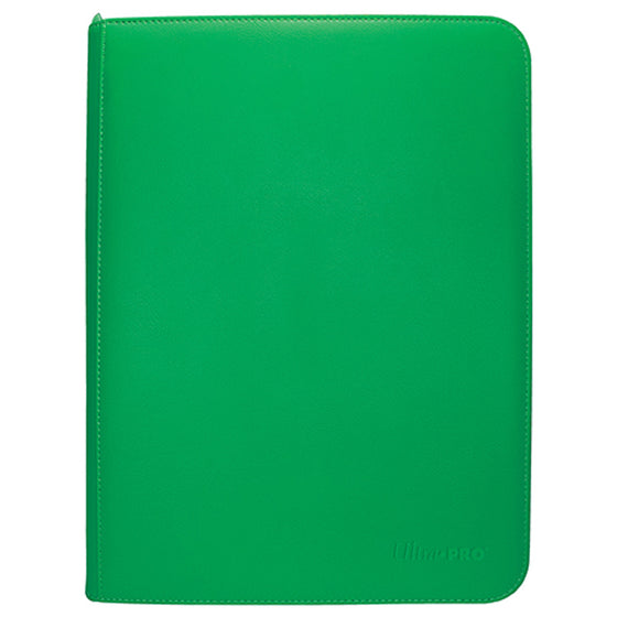 Vivid 9 Pocket Zippered PRO-Binder Green