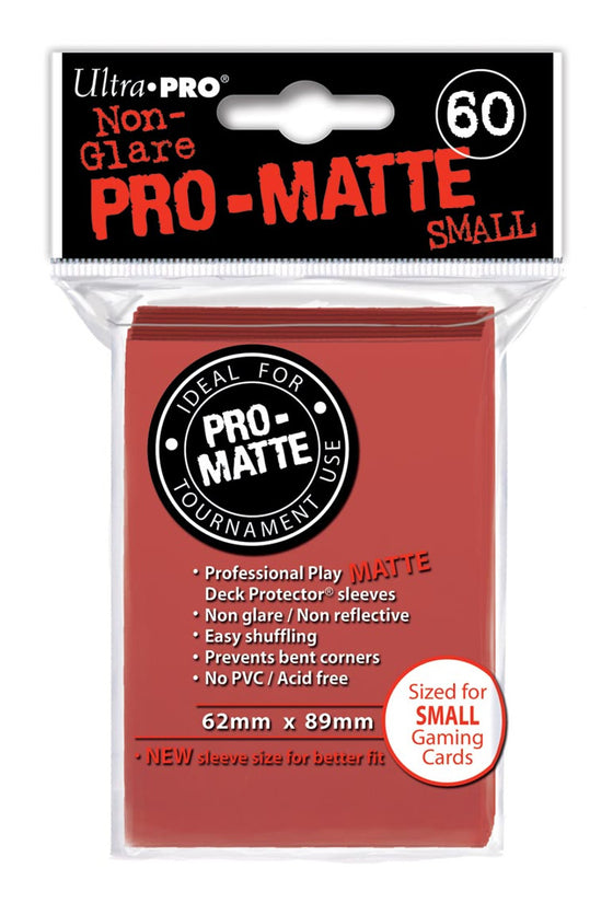 Deck Protector - Pro Matte Small Size - Red (10 packs of 60) (CDG)