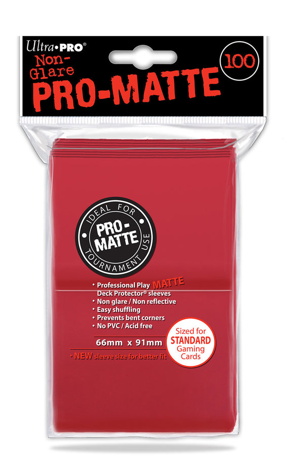 Deck Protectors - Pro-Matte Red (100 per pack)