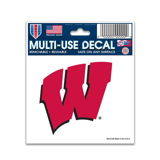 Wisconsin Badgers Decal 3x4 Multi Use