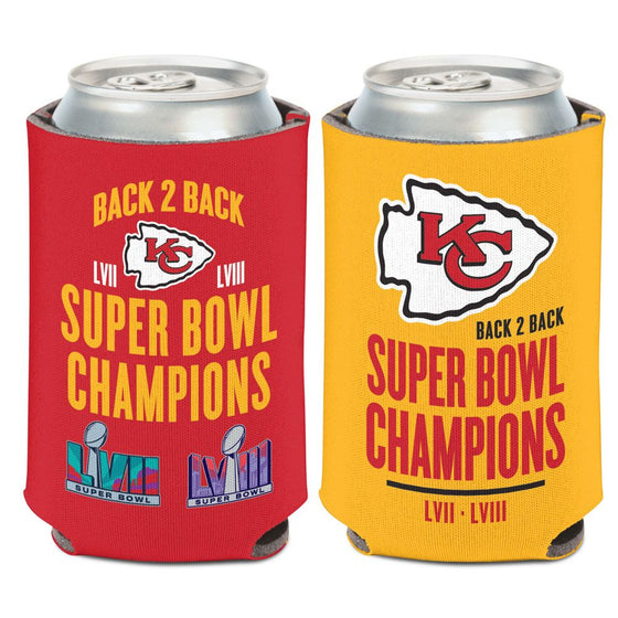 Kansas City Chiefs 2024 Super Bowl LVIII Champions 12 oz Can Cooler - Champ - 757 Sports Collectibles