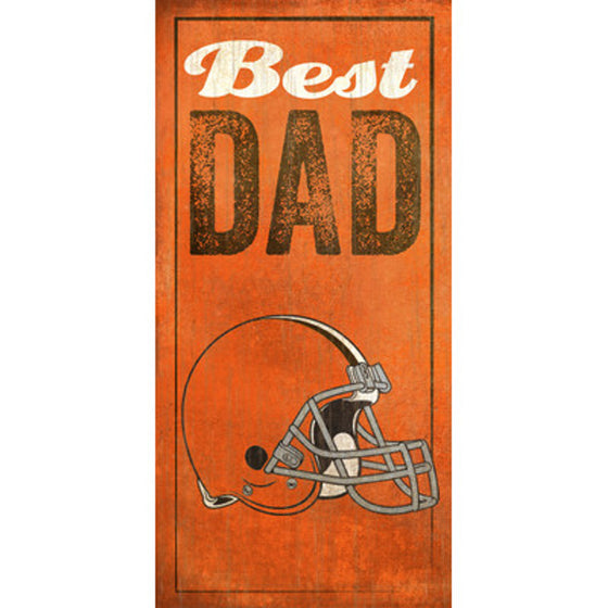 Cleveland Browns Wood Sign - Best Dad - 6x12 - Special Order