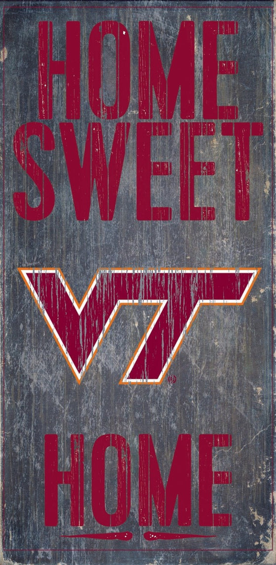 Virginia Tech Hokies Wood Sign - Home Sweet Home 6x12 - Special Order