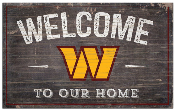 Washington Redskins Sign Wood 6x12 Welcome To Our Home Design - Special Order