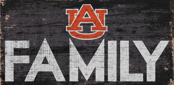 Auburn Tigers Sign Wood 12x6 Family Design - Special Order