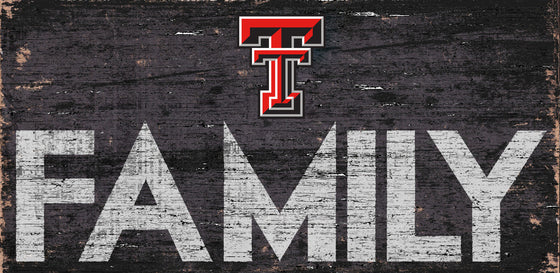 Texas Tech Red Raiders Sign Wood 12x6 Family Design - Special Order