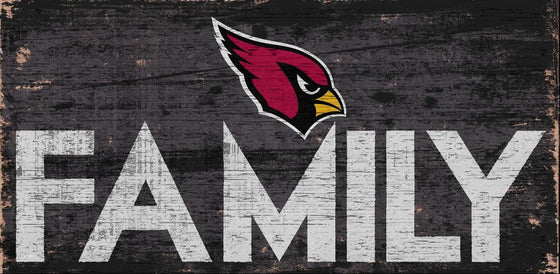 Arizona Cardinals Sign Wood 12x6 Family Design - Special Order