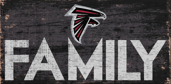 Atlanta Falcons Sign Wood 12x6 Family Design - Special Order