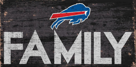 Buffalo Bills Sign Wood 12x6 Family Design - Special Order