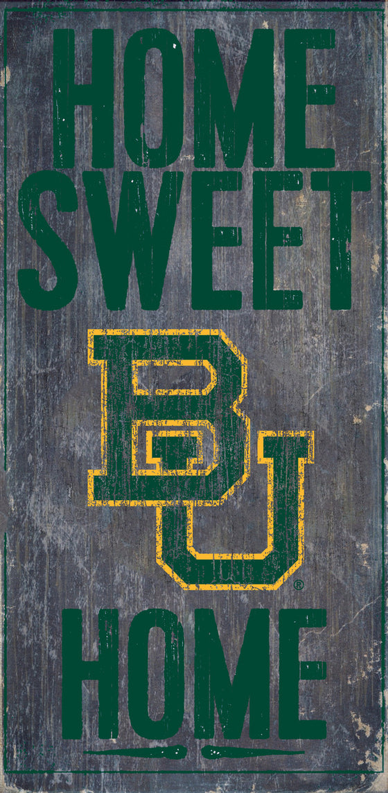 Baylor Bears Wood Sign - Home Sweet Home 6x12 - Special Order