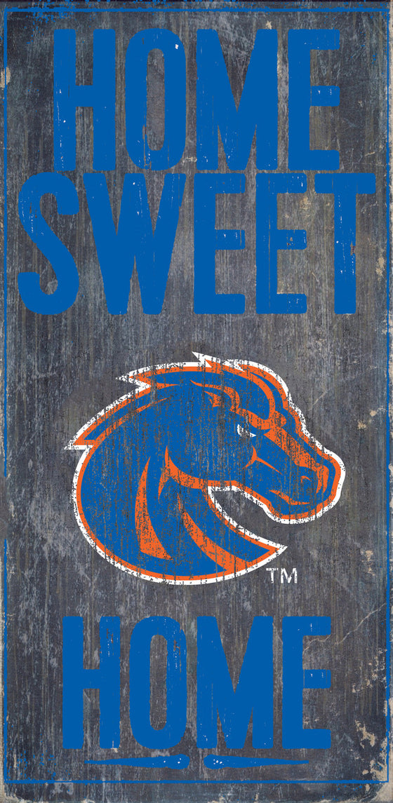 Boise State Broncos Wood Sign - Home Sweet Home 6x12 - Special Order