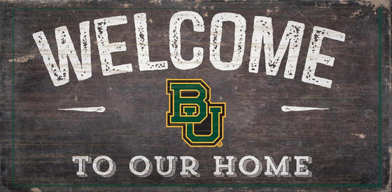 Baylor Bears Sign Wood 6x12 Welcome To Our Home Design - Special Order