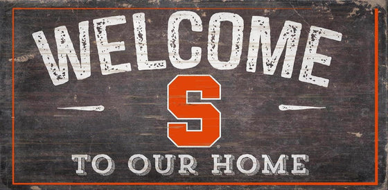 Syracuse Orange Sign Wood 6x12 Welcome To Our Home Design - Special Order