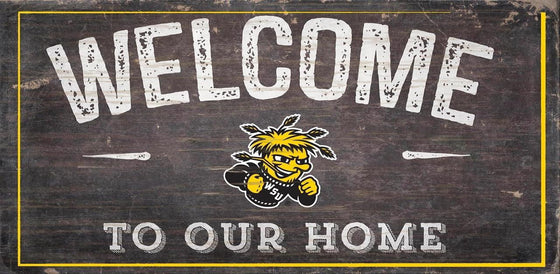 Wichita State Shockers Sign Wood 6x12 Welcome To Our Home Design - Special Order