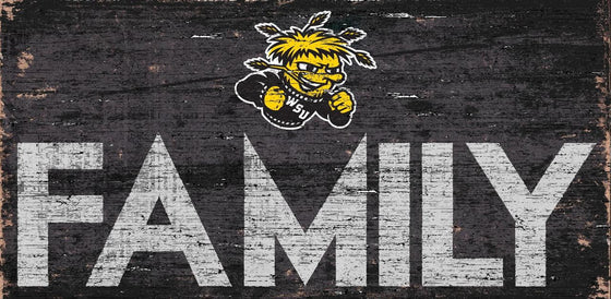 Wichita State Shockers Sign Wood 12x6 Family Design - Special Order