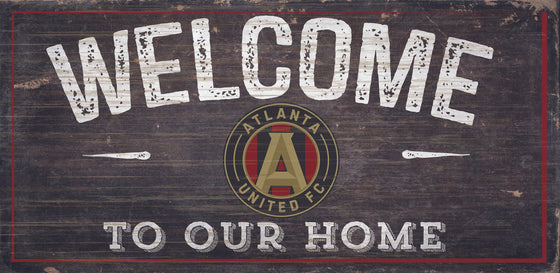 Atlanta United FC Sign Wood 6x12 Welcome To Our Home Design - Special Order