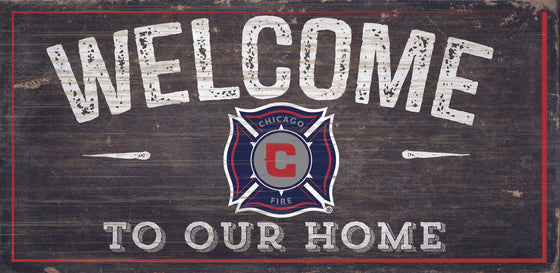 Chicago Fire Sign Wood 6x12 Welcome To Our Home Design - Special Order