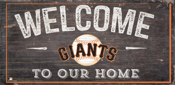 San Francisco Giants Sign Wood 6x12 Welcome To Our Home Design - Special Order