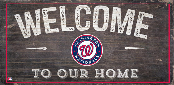 Washington Nationals Sign Wood 6x12 Welcome To Our Home Design - Special Order