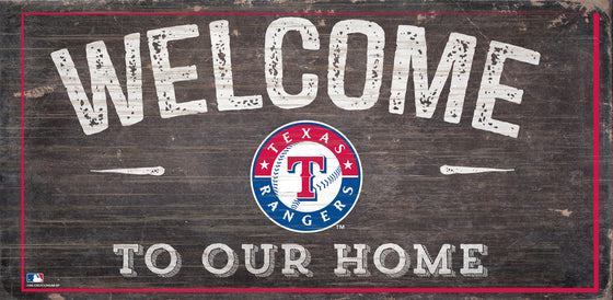 Texas Rangers Sign Wood 6x12 Welcome To Our Home Design - Special Order