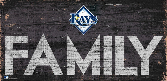 Tampa Bay Rays Sign Wood 12x6 Family Design - Special Order