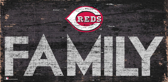 Cincinnati Reds Sign Wood 12x6 Family Design - Special Order