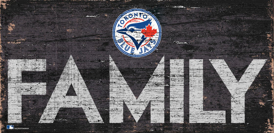 Toronto Blue Jays Sign Wood 12x6 Family Design - Special Order