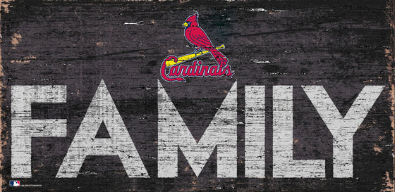 St. Louis Cardinals Sign Wood 12x6 Family Design - Special Order