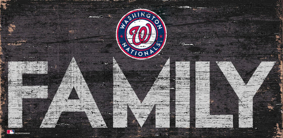 Washington Nationals Sign Wood 12x6 Family Design - Special Order