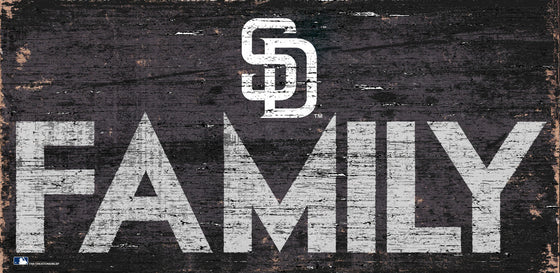 San Diego Padres Sign Wood 12x6 Family Design - Special Order