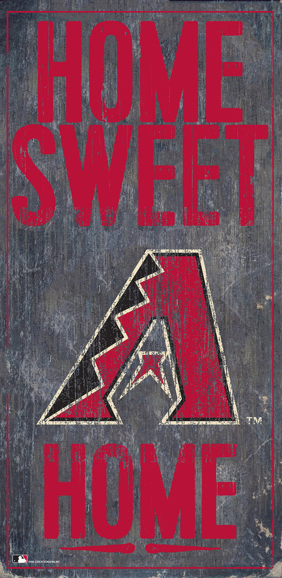 Arizona Diamondbacks Sign Wood 6x12 Home Sweet Home Design Special Order