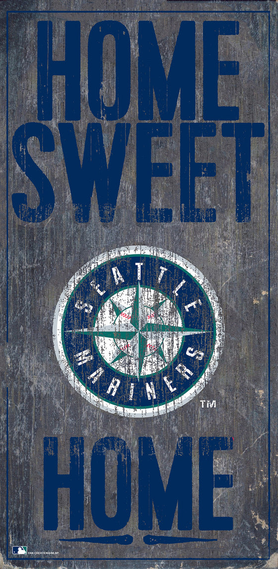 Seattle Mariners Sign Wood 6x12 Home Sweet Home Design Special Order