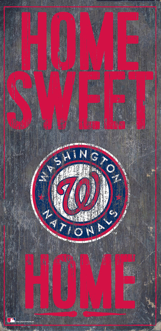 Washington Nationals Sign Wood 6x12 Home Sweet Home Design Special Order