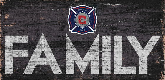 Chicago Fire Sign Wood 12x6 Family Design - Special Order