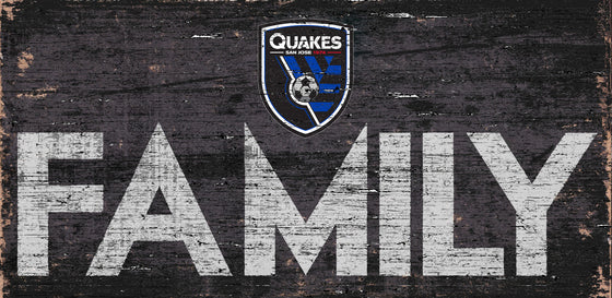 San Jose Earthquakes Sign Wood 12x6 Family Design - Special Order