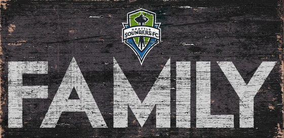 Seattle Sounders Sign Wood 12x6 Family Design - Special Order