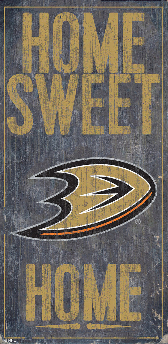 Anaheim Ducks Sign Wood 6x12 Home Sweet Home Design Special Order