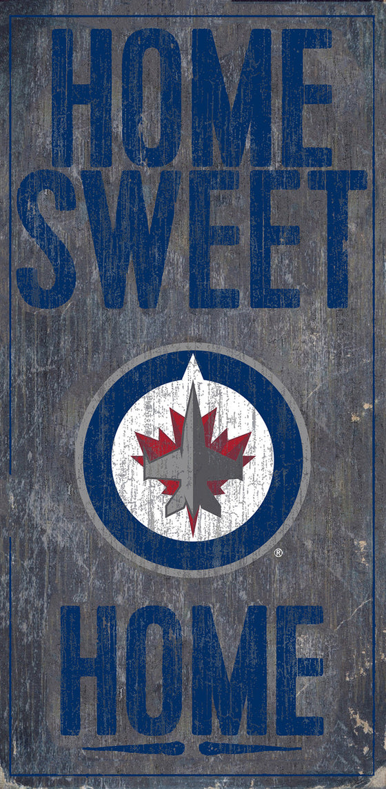 Winnipeg Jets Sign Wood 6x12 Home Sweet Home Design Special Order