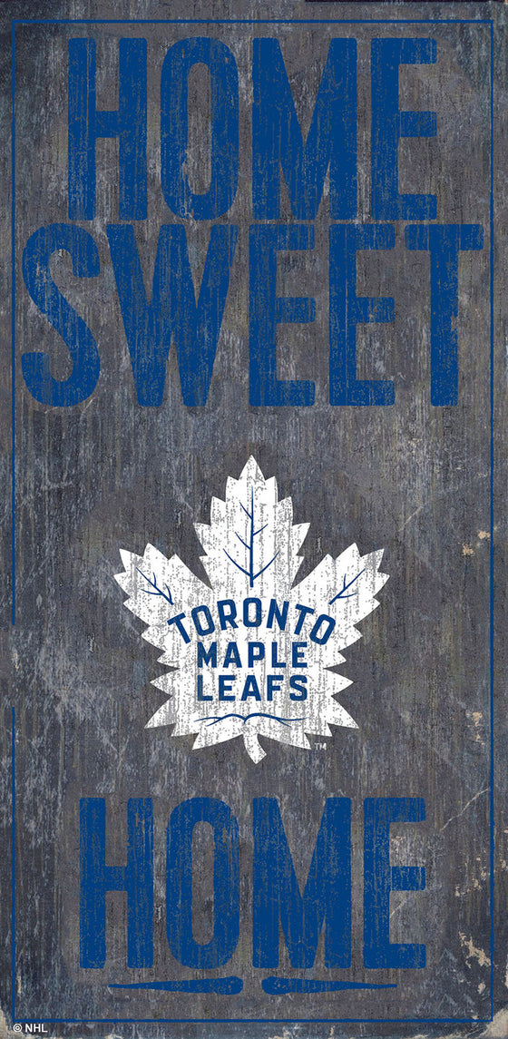 Toronto Maple Leafs Sign Wood 6x12 Home Sweet Home Design Special Order